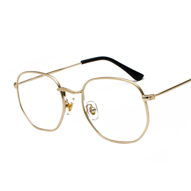 Retro UV400 Sunglasses with Hexagon Metal Frame Gradient Lenses Gold and Silver Frame Colors for Men and Women