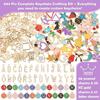 404Pcs Charms Lip Gloss Keychain Making Kit, DIY Craft Supplies with Charms, Key Chain Hooks, Jump Rings, Lobster Clasps, Chains, Jewelry Making Kit