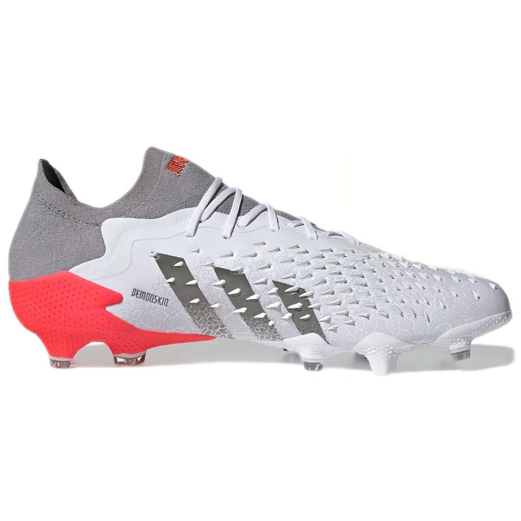 adidas Predator Freak.1 Low FG White Solar Red Unisex Sneakers Cloud-White Iron-Metallic FY6263
