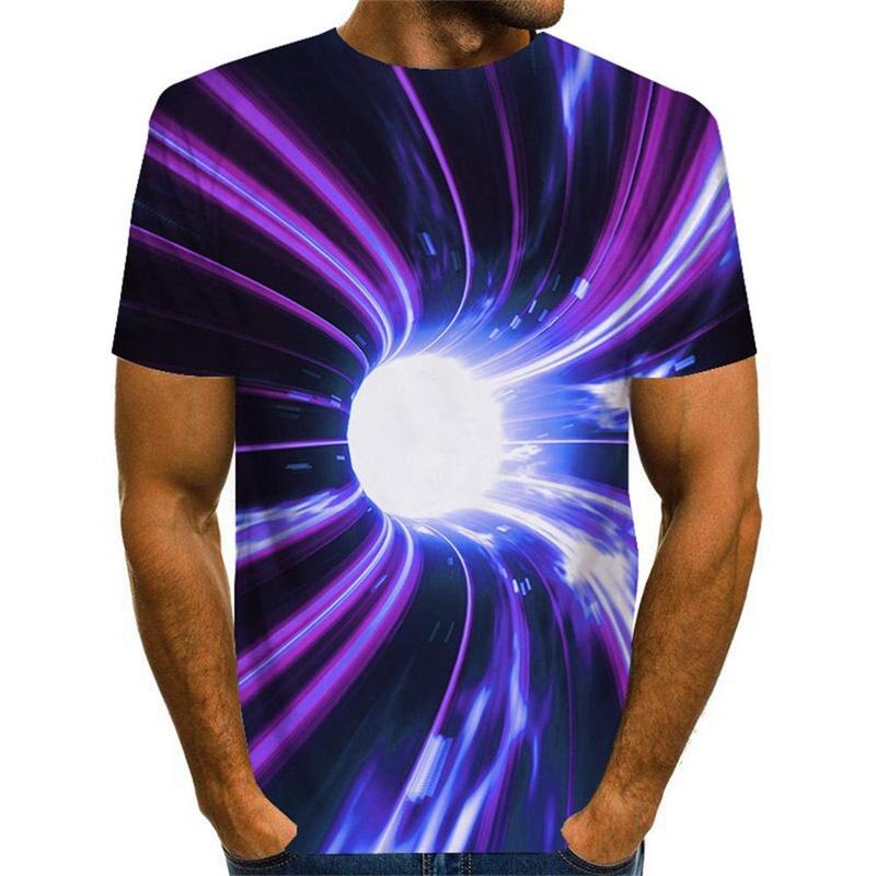 Funny Illusion Graphic T Shirt for Men 3D Printed Art Optical T-shirt ropa y2k Tops Harajuku Fashion Street