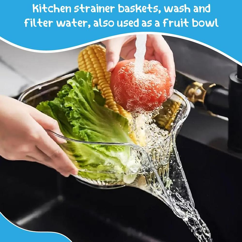 Multi-functional Drain Basket with Strainer Container For Fruit and Vegetable