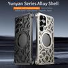 Metal Hollow Magnetic Stand Case Galaxy S26 Ultra S25 S24 S23 Slim Protective Cover
