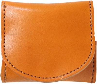 This Stylish, Small, Camel-colored Coin Purse for Men Is Made with Genuine Tochigi Leather from a Popular Brand. Made In Japan with Tanned Leather,