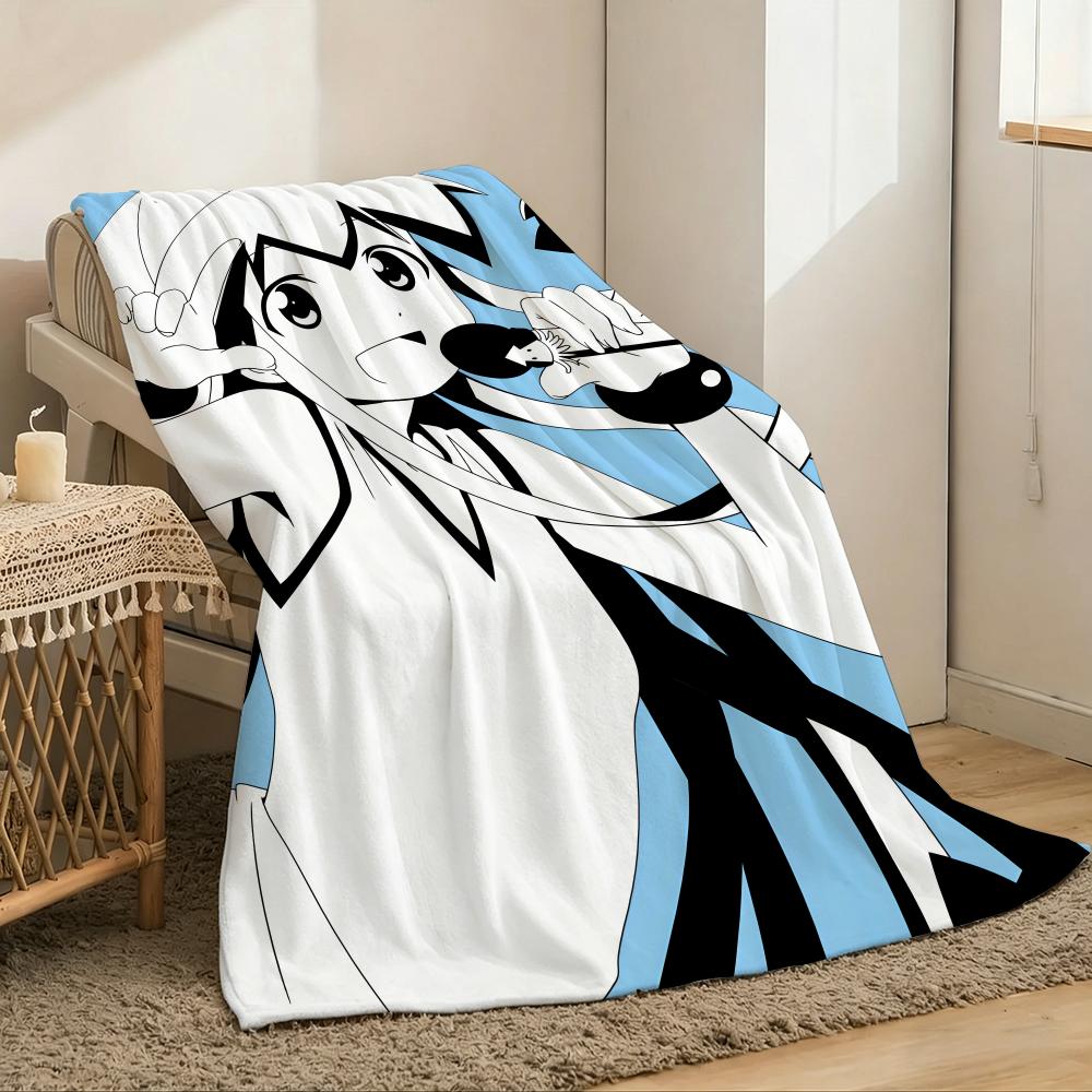 Squid Girl Throw Lightweight 240g Flannel Blanket Soft Skin-friendly for Summer Cooling