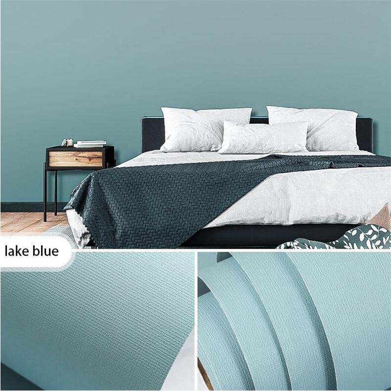 

10 м макарон чистый цвет утолщается ПВХ DIY гостиная пленка самоклеящаяся настенная бумага водостойкая настенная наклейка декоративная озеро синий