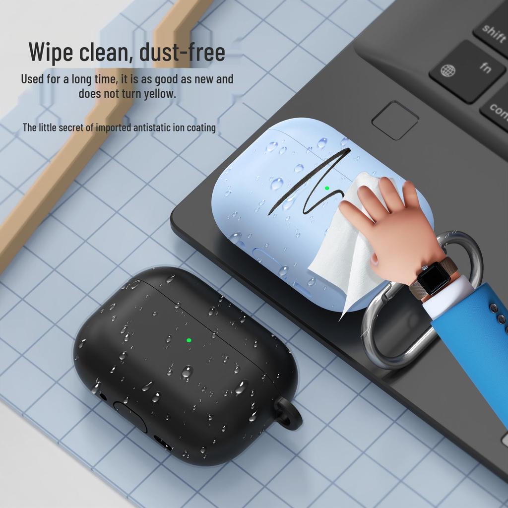 Einfarbiges Silikon-Schutzcase für Apple AirPods Pro 3 & 4 - Kostenloser Versand