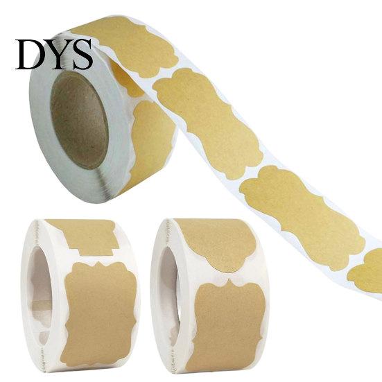 Self Adhesive Labels for Jars Blank Label Stickers, Self‑Adhesive Gift Tag Stickers 250 Per Roll, Assorted Mailing Small Business Shapes Jars,