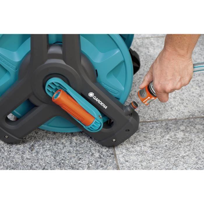 Dévidoir portable 50 classic - gardena - structure compacte - anti-goutte - garantie 5 ans