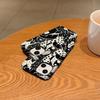 Artistic Graphic Black White Botanic Leaves Hidden Cat Pattern Line Film Aesthetic Protective Shockproof Bumper Cover For iPhone 14 15 16 Pro Max Plus