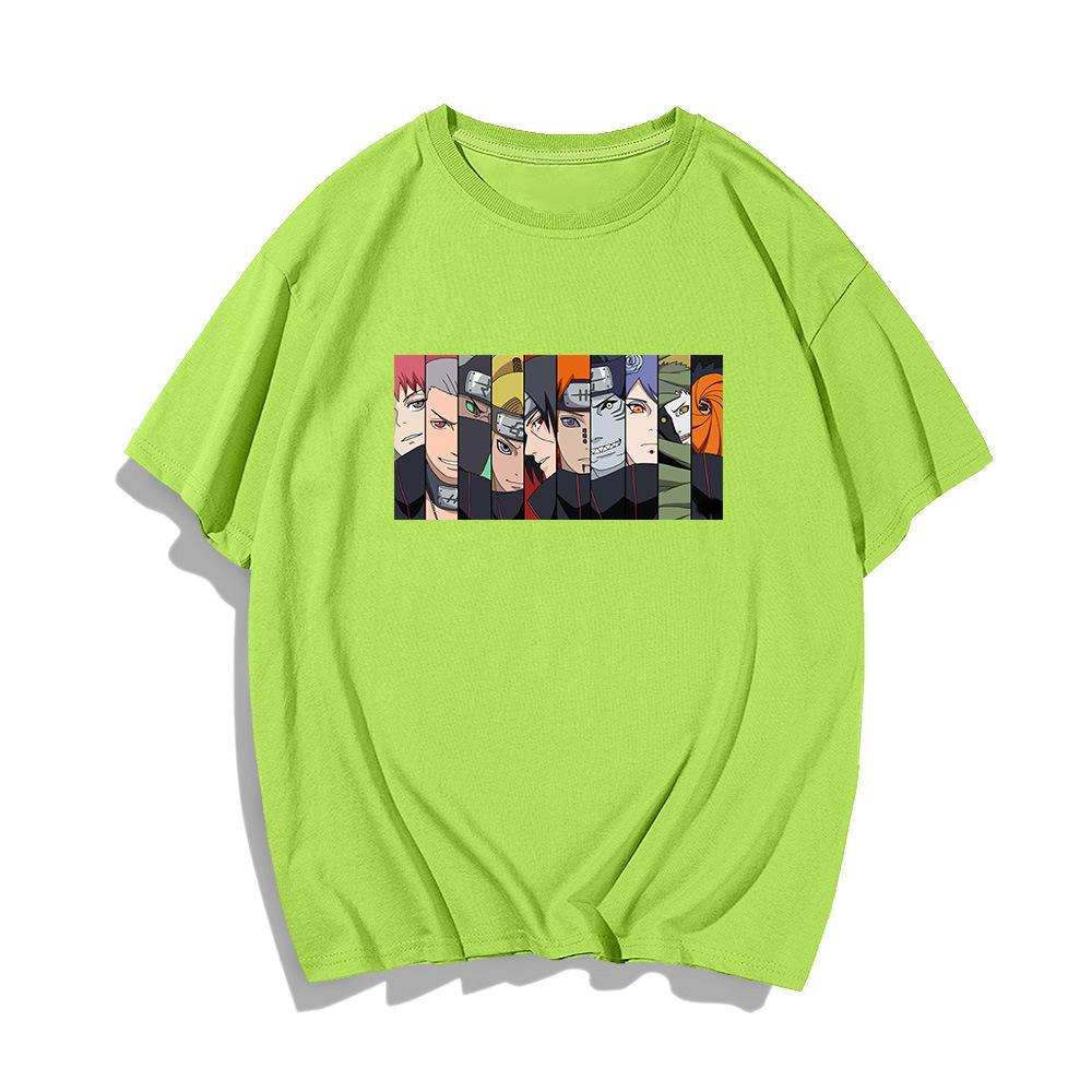 Naruto short-sleeved T-shirt men's and women's summer cartoon trendy brand pure cotton half-sleeved teen student parent-child top