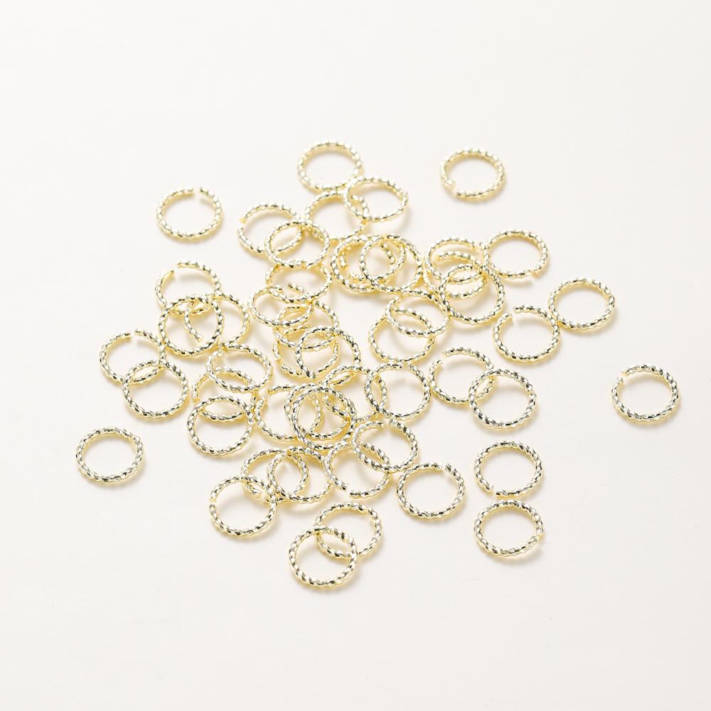 20–50 Stück/Beutel 14K/18K Gold, gedrehte offene Biegeringe, geteilte Verbindungsringe, runde Ringe für DIY-Schmuck, handgefertigtes Zubehör, Großhandel