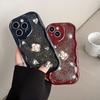 Applicable To Apple 17Promax Rhinestone Flower Mobile Phone Case Light Luxury Iphone15Plus Xiaoxiangfeng Smiley Face