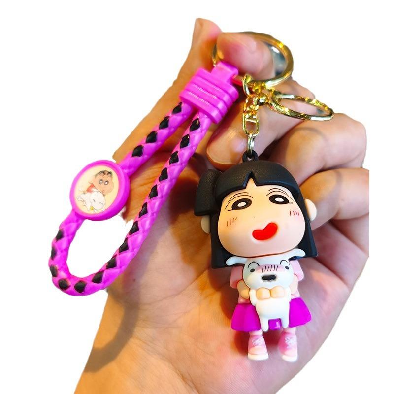 Couple Crayon Shinchan Keychain Doll Machine Keychain Holiday Gift Companion Gift Couple Cute Girl Personalized Gifts Fashion