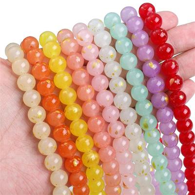 20Pcs Crystal Glass Beads Jelly Loose Spacer Beads for DIY Necklace Bracelet Jewelry Making