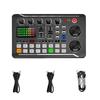 F998 Rechargeable Sound Card & Condenser Microphone Set for Outdoor Live Performance