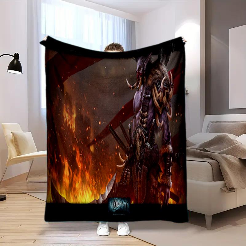 classic game World of Warcraft Frozen Throne blanket Soft and portable four season home bed, sofa blanket, office travel, lunch break, warm blanket Y4