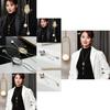 Fashionable Korean Long Sweater Chain Necklace Featuring Eye-catching Cat Eye Stone Flower Design