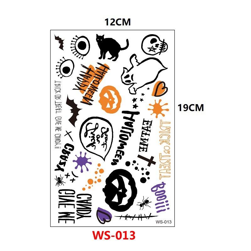 Halloween Spider Scar Funny Prank Simulation Temporary Disposable Tattoo Sticker