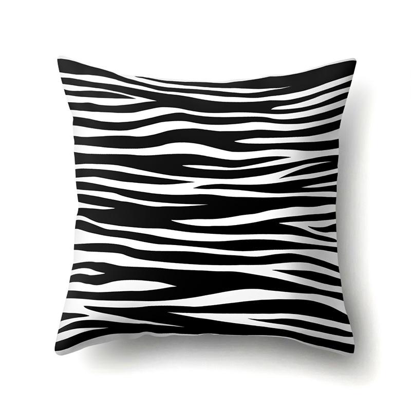 Polyester Pillow Case Geometric Home Printed Pillow Waist Cushion Cover Car Cushion Head Cushion Cover