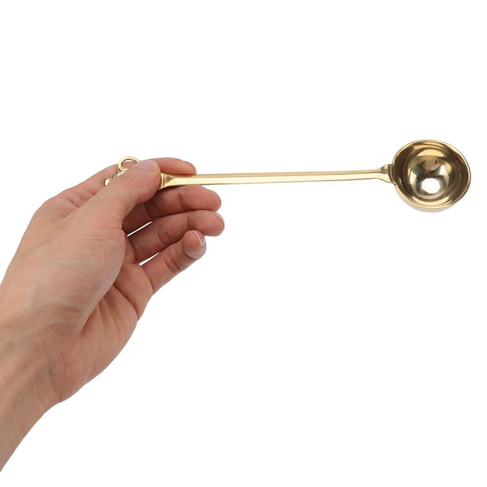 Gold Measuring Tablespoon Long Handle Long Handle Measuring Spoon  Coffee Bean