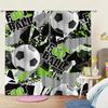 Modern Football Graffiti Trend Art Pattern Printed Curtains   Window Decoration   Home Decoration   Room Decoration