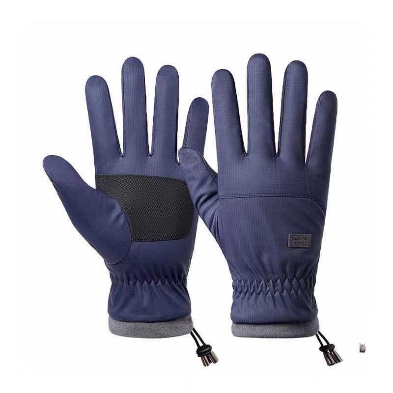 New Outdoor Warm Gloves for Skiing Winter Men Plus Velvet Thickened Windproof Waterproof Cold Riding Electric Bike Touch Screen