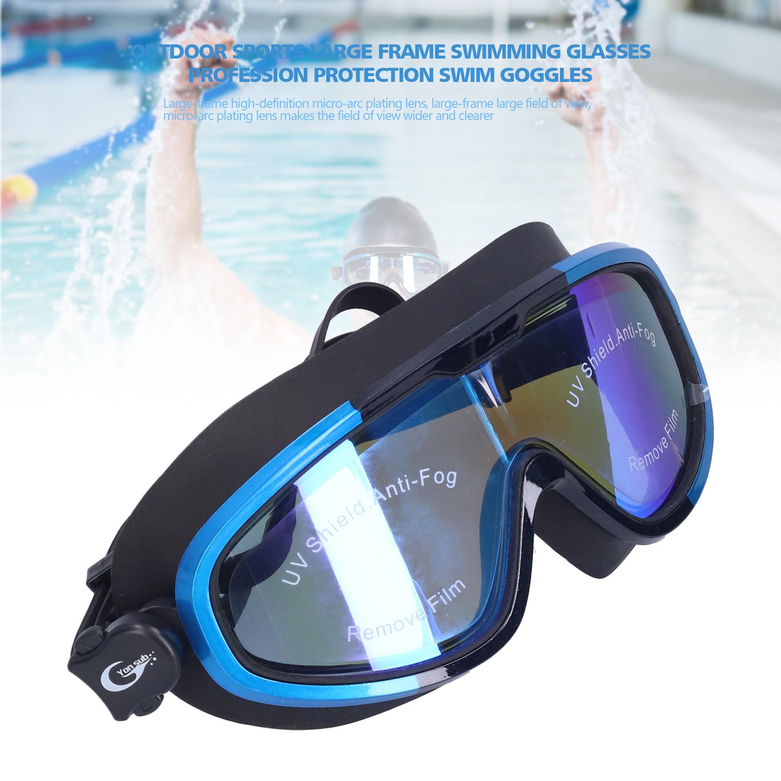 Outdoor Sports Large Frame Swimming Glasses Profession   Swim Goggles for Adults