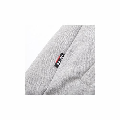 adidas men's solid color stand-up collar zip-up casual long-sleeve jacket, gray