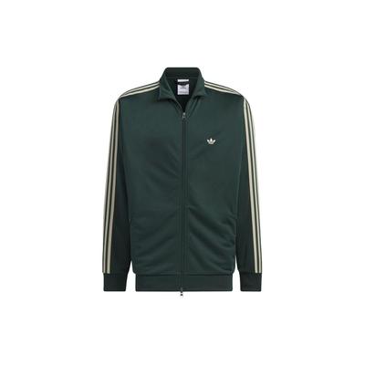 adidas Origineel Gestreept Print Rits-Up Opstaande Kraag Jas Unisex Bovenkleding Groen IN1001