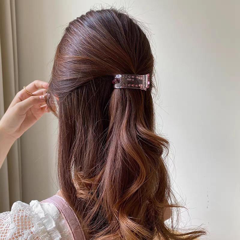 2pc Cute Solid Versatile Hair Claw Clips for Women Girls Hairpin Hairgrip for No Hurt To Hair Accessories Fixed Ponytail Tool