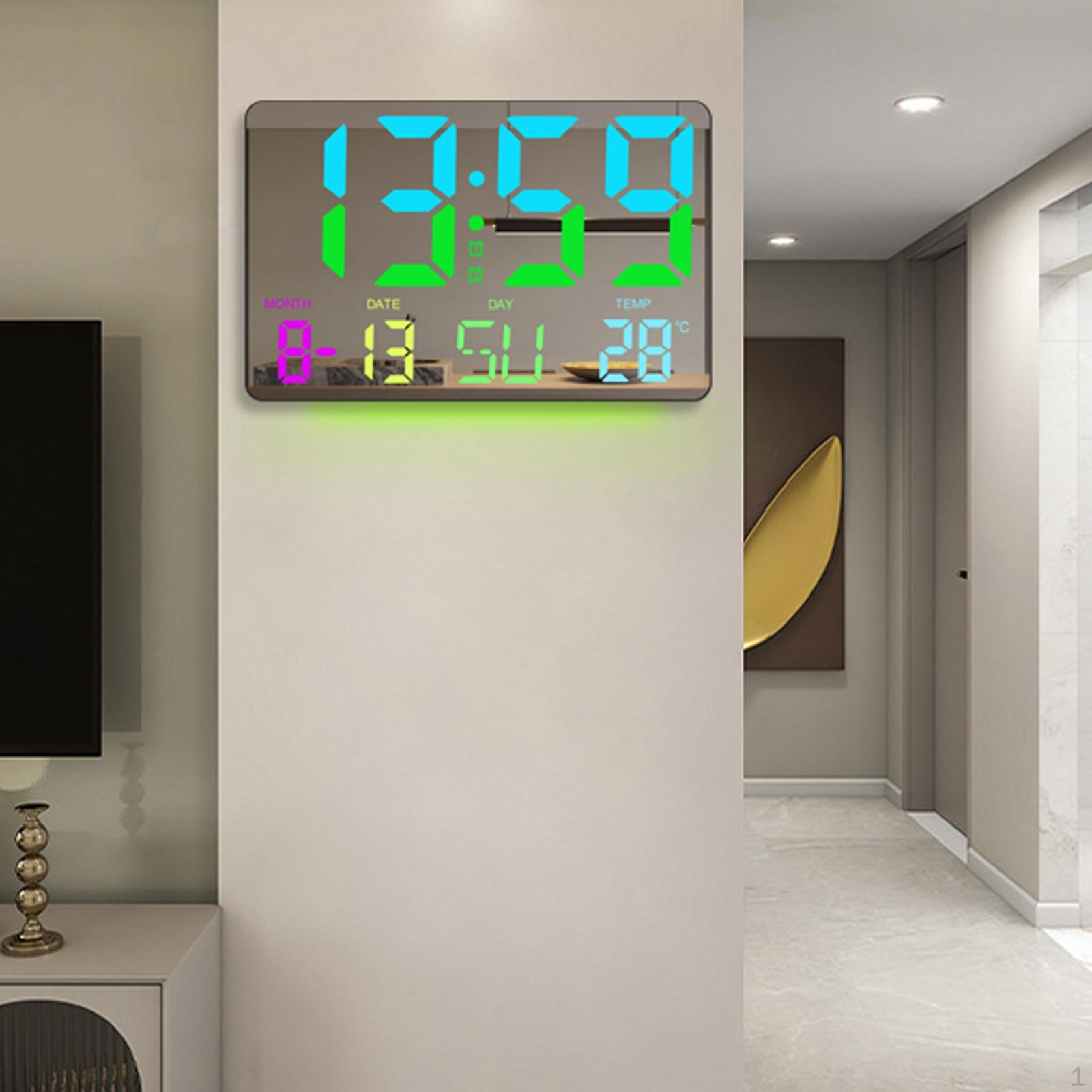 

Будильник цифровой настольный многофункциональный измеритель температуры настенные часы для кухни Black Shell