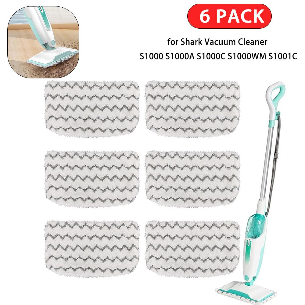 

Моющиеся накладки для паровой швабры для уборки, замена для пылесоса Shark S1000 S1000A S1000C S1000WM S1001C(6 упаковок)