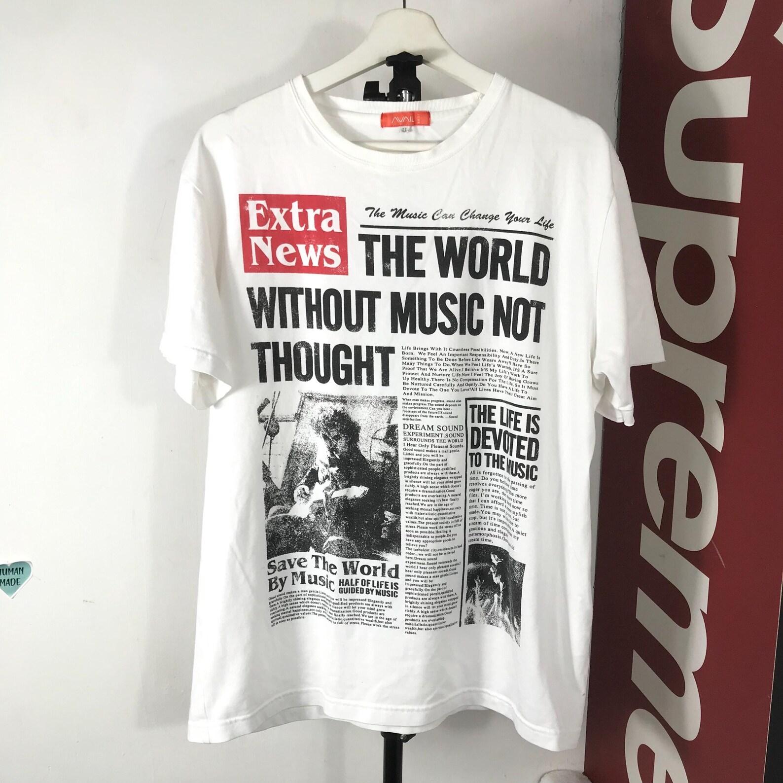 90s Jethro NME record band Tull Newspaper All Over Print Tee Grunge Art Promo Tee / Alternative Rock Nu Metal / Band Tee / Rock Tee / grunge L