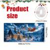 A Polyester Banner for a Christmas Garage Door Featuring Santa Claus Giving Gifts In the Night Sky Suitable for Christmas