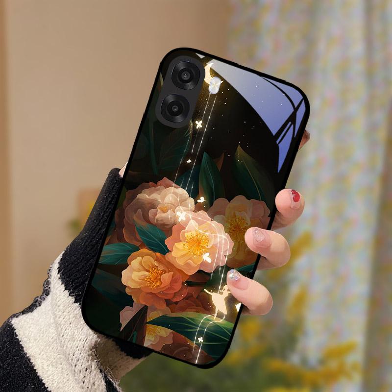 Per OPPO A6x Custodia in Vetro Protezione Fotocamera Vetro Temperato Custodia per Telefono Per Oppo A6X 4G 5G Cover Posteriore Lusso PC Rigido Antiurto Capa