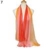 Fashion Gradient Color Voile Scarf Women Lightweight Soft Long Neck Wrap Shawl