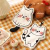 1Pcs Cute Cat Coral Fleece Hanging Towel Kitchen Hand Towel Bathroom Soft Absorbent Handkerchief Wipe Towel Cartoon Kids Towels