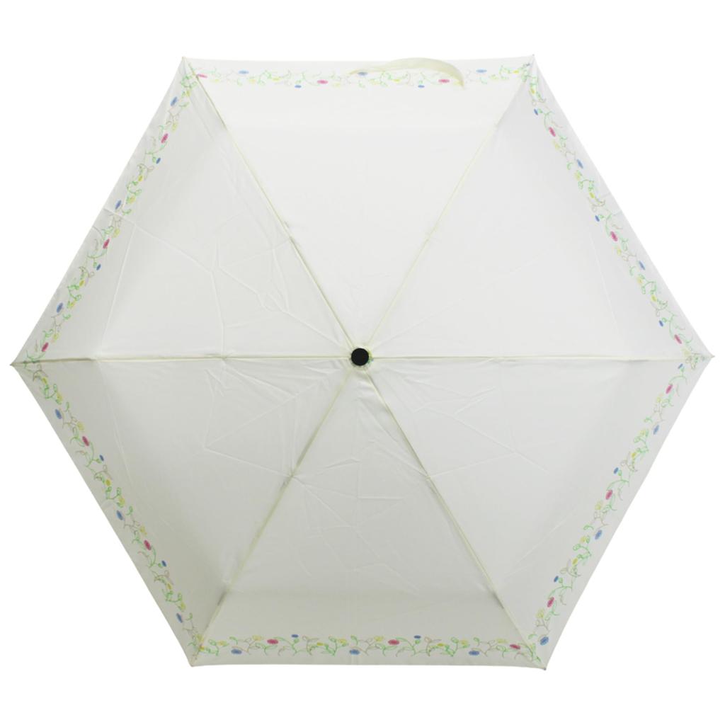 Asty Windproof Botanical Print Mini Folding 55cm x HL2555ABD Women's UV-treated Umbrella, Ivory, 6R,