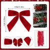 16Pack Red Velvet Christmas Tree Bows Burgundy Small Decorative Twist Tie Ribbons For Wreath Gift Wrapping Decoration