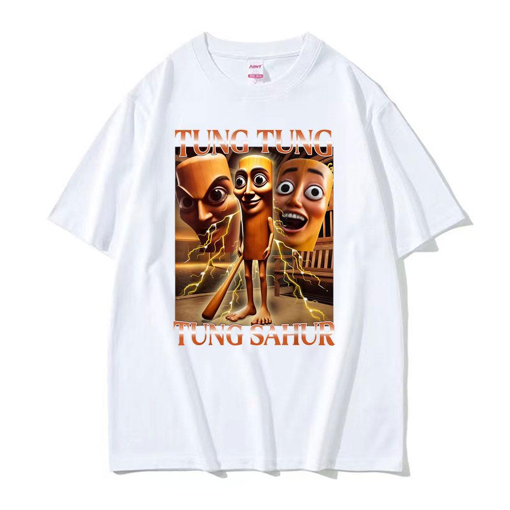 2026 Funny Tung Tung Tung Sahur Meme T Shirt Italian Brainrot New Style Tshirts Unisex Women Fashion Casual Tshirt Summer
