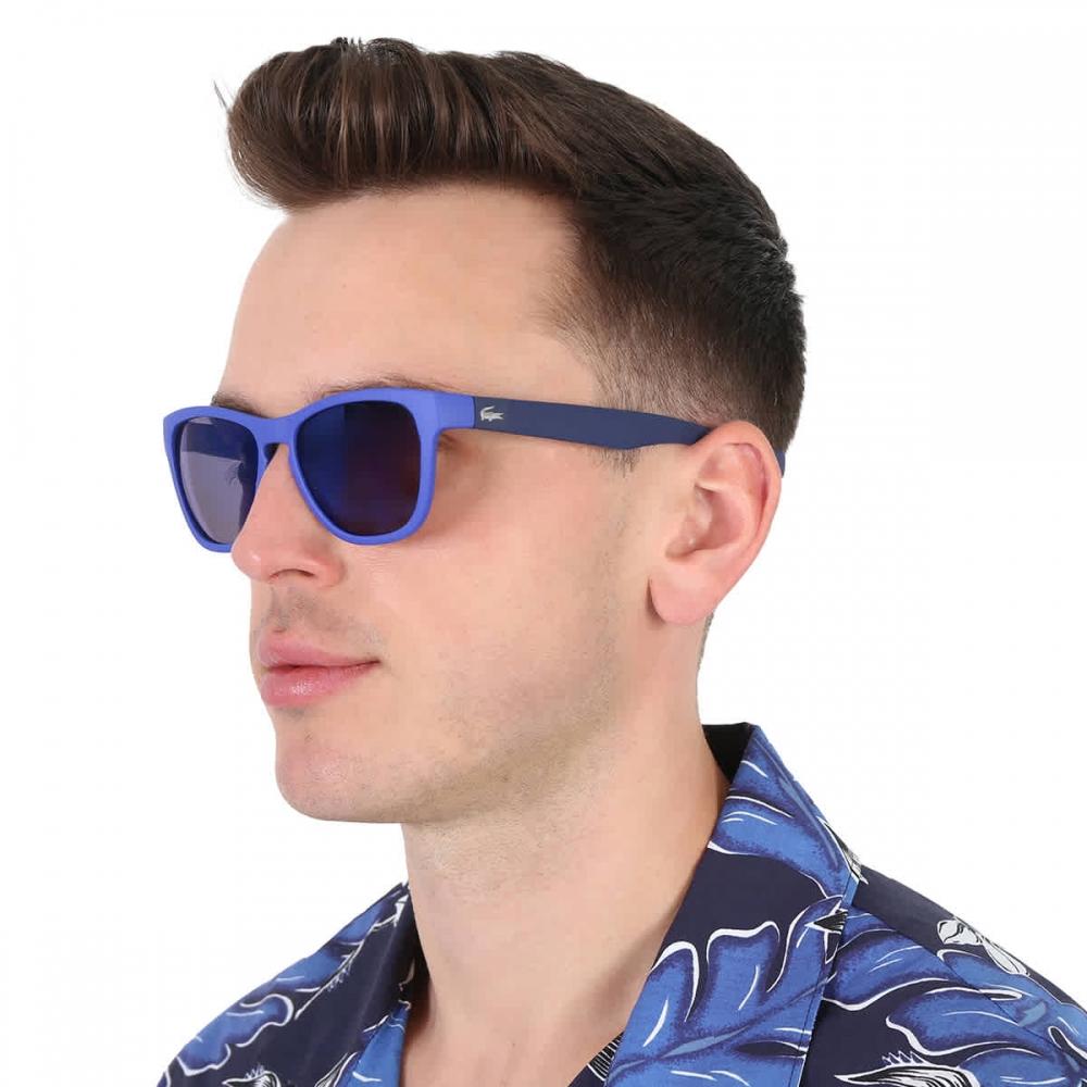 Lacoste Blue Square Unisex Sunglasses L776s 424 54 Multi