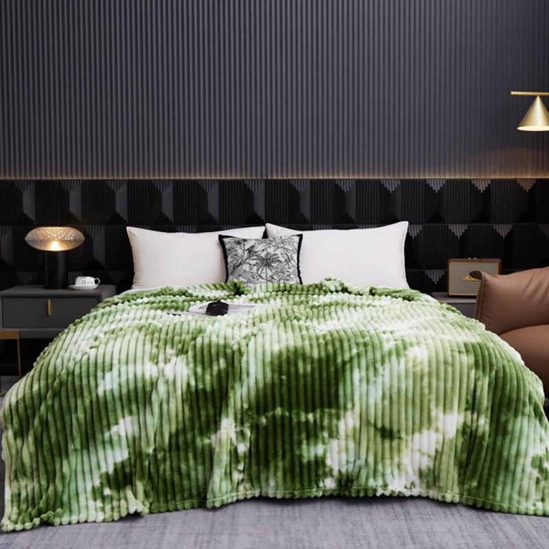 Tie-Dye Casual Blanket Milk Velvet Blanket Fleece Sofa Throw Nap Blanket