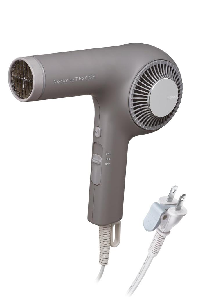 TESCOM Hair Dryer Professional Protect Ion Lightweight NIB400A Easy Plug Nobby by TESCOM Nobby Smoky Gray NIB400A-H