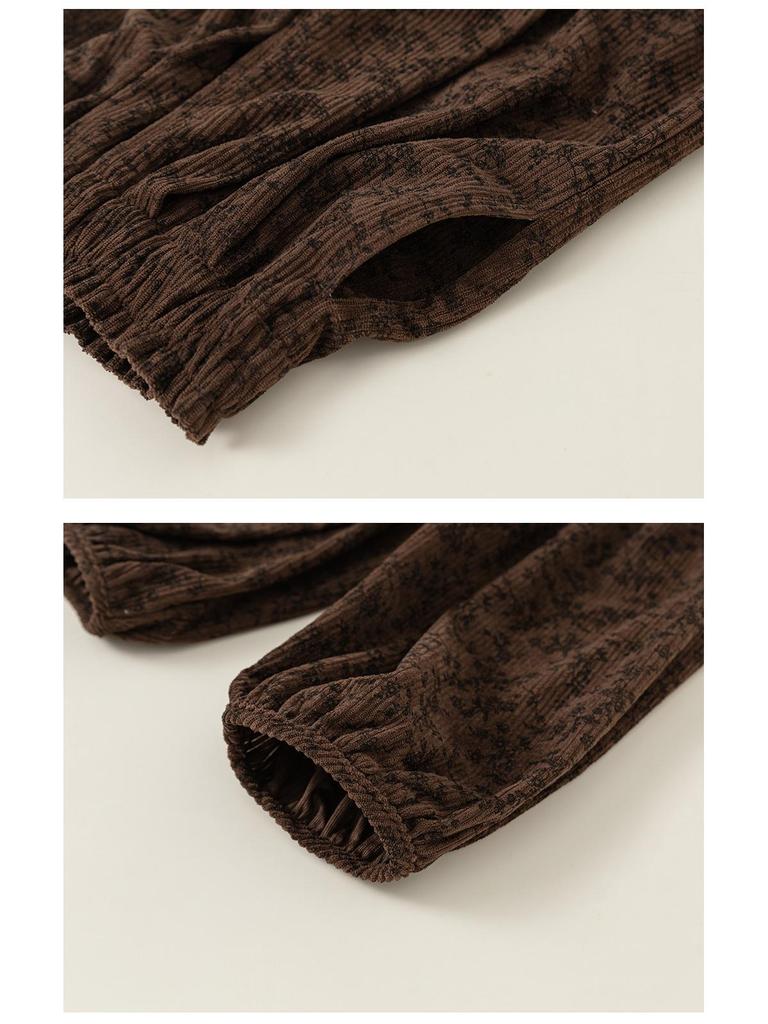 Youbao Kids' Floral Jogger Pants - Loose Fit, Spring & Autumn, Girls' Lantern Style