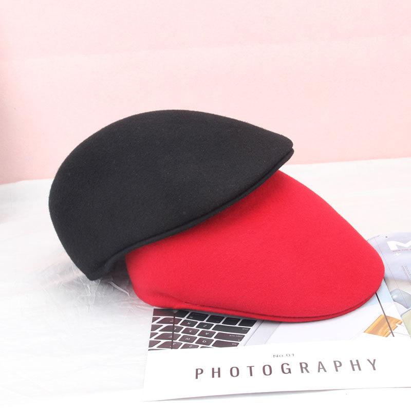 

Новинка 2021 года, зимние фетровые шапки для взрослых, мужские и женские повседневные кепки газетчика, женские береты из 100% шерсти, шапки-береты