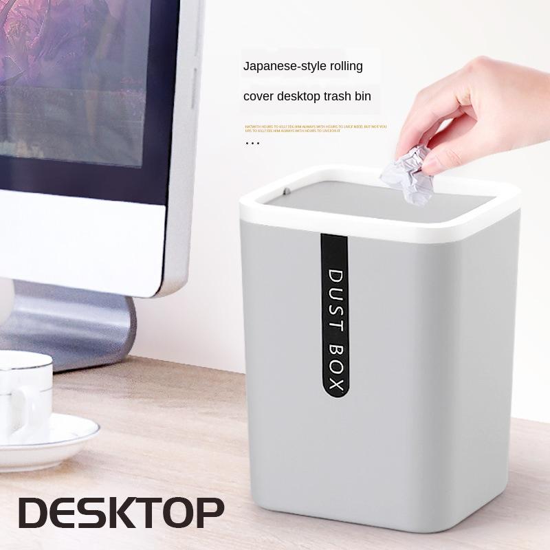 Mini Küçük Çöp Kovaları Masaüstü Çöp Sepeti Yaratıcı Ev Masası Plastik Çöp Kutusu Ofis Malzemeleri Çöp Kutuları Çeşitli Eşya Varil Kutusu