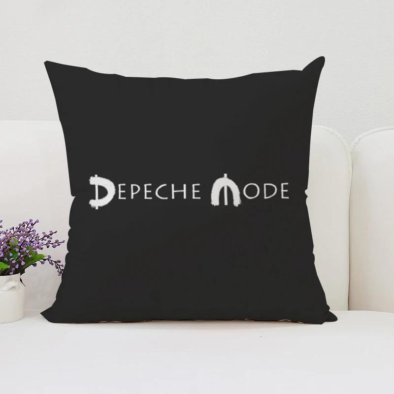 Wendbarer bedruckter Kissenbezug D-Depeche M-Mode Fan-Geschenk Zuhause Sofa Dekokissenbezug Stuhl Lendenkissen 40x40