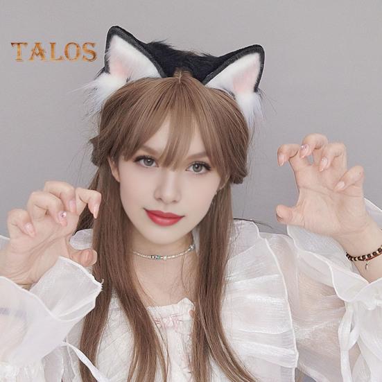 Japanese Style Headband Plush Cat Ear Decor Hair Hoop Gift Making Brightly Colored Dressing Prop Hair Accessories