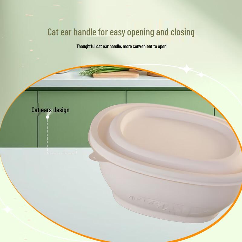 450ML Quadratische Abbaubare Maisstärke Lunchboxen (300 Sets)