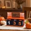 Täglich abnehmbarer Blockkalender Halloween Countdown Block, 3D-gedruckter Adventskalender, Gruselige Kaminsims-Dekoration Countdown zum Tisch für Kaminsims, Etagen-Tablett
